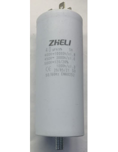 Конденсатор пусковой Zheli 40mf 450v клеммы