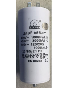 Конденсатор пусковой Aceca 45mf 450v клеммы
