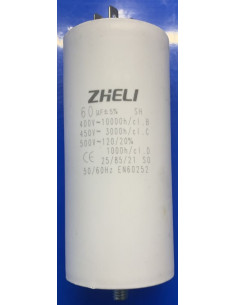 Конденсатор пусковой Zheli 60mf 450v клеммы