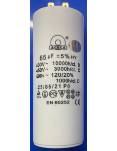 Конденсатор пусковой Aceca 65mf 450v клеммы