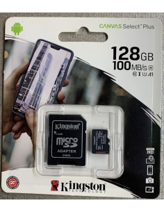 Карта памяти Kingston Canvas Select Plus microSDXC 128 Gb
A1 + адаптер